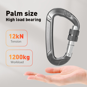 Moschettone CLIWIZ 12kN in Alluminio con Chiusura a Vite, Clip Leggero per Amaca, Gancio a Scatto per Campeggio Outdoor SGM7803B - Product Image 4