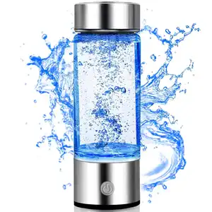 2024 업그레이드 새로운 패션 휴대용 USB 충전식 물 전기 분해 이오나이저 컵, 풍부한 수소 물 발생기 병