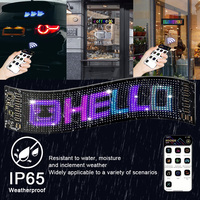 Panel de Píxeles LED de Matriz Programable DIY con Logo de Ojos de Demonio para Coche, Pantalla LED Flexible con App y Luz Nocturna para Coche y Camión