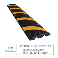 Protecteur de câble en caoutchouc durable Xinhong, type rampe de vitesse, avec couvercle jaune, résistant aux intempéries, portable, pour rampe de sol en béton dans un parking