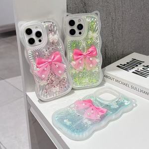 Coque de téléphone BAILI Factory 3D avec oreilles de chat, nœud papillon, paillettes brillantes, perles, mignonne, best-seller pour femmes, pour Huawei Honor X8D/X9B - Product Image 3