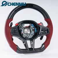 Volant en fibre de carbone CS fourni par l'usine pour BMW G30 G31 G21 G28 G22 G23 G26 G38 G20 G11 G12 G01 G08 G02 G05 G18 avec LED