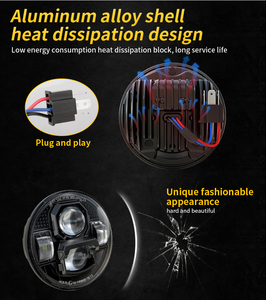 Faro LED MS-2057 da 5,75 Pollici per Harley, Triumph 2005-2010 Speed Triple, Moto <span class=keywords><strong>Victory</strong></span> 2017, Moto <span class=keywords><strong>Victory</strong></span> Octane - Product Image 5