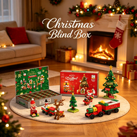 Calendrier de l'Avent de Noël AJB, blocs de construction, boîte mystère, 24 mini-modèles différents, compte à rebours de 24 jours, briques DIY, jouet éducatif