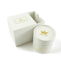 Emballage en carton kraft biodégradable personnalisé avec logo, petit tube cylindrique pour bougie artisanale