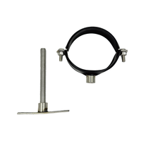 Kit de suspension de tuyau en acier inoxydable 304 avec revêtement EPDM, tige filetée avec plaque de fixation pour tuyau de drainage