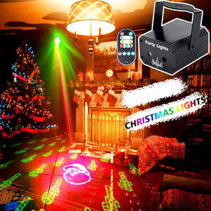 Patrón de proyección LED de Navidad Luces de escenario Fuente láser giratoria nominal Pista de baile Decoraciones festivas para escenarios - Product Image 6