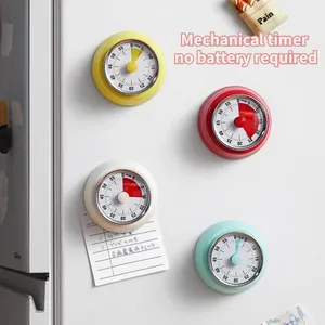 Temporizador de cocina <span class=keywords><strong>Visual</strong></span> de 60 minutos con imán, recordatorio mecánico, tiempo de cuenta regresiva para Cocinar en casa, hornear, escuela, enseñanza para niños - Product Image 1