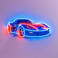 Enseigne néon personnalisée avec logo de marque automobile, télécommande RGB, enseigne lumineuse néon, décoration moderne pour atelier automobile, exposition de voitures