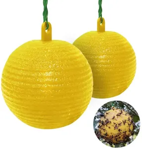 Indoor Outdoor usa e getta giallo e verde appiccicoso insetti trappola palla per la casa efficace Fly Catcher Fly Trap Ball