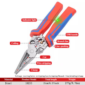 คีมปอกสายไฟสแตนเลสขนาด <span class=keywords><strong>8</strong></span> <span class=keywords><strong>นิ้ว</strong></span>, <span class=keywords><strong>ปากกา</strong></span>ทดสอบ, ไขควง และรอกพันสายไฟ - รับผลิตแบบ OEM และ ODM ตามความต้องการ - Product Image 2