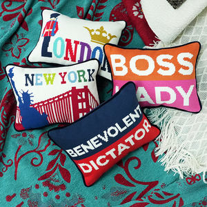 SHN076 copricuscino decorativo per la casa di lusso Paris lettera ricamata federa ricamata <span class=keywords><strong>con</strong></span> ago federa stile europeo tessuto morbido realizzato - Product Image 5