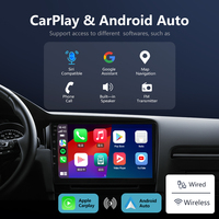 Autoradio universel 9 pouces 32 Go double DIN avec écran tactile IPS, navigation GPS, stéréo Android, lecteur multimédia DVD, CarPlay sans fil