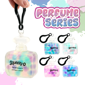 TPR Pull Crystal Sparkle Water Beads Fill Stretch Perfume Bottle Shape Creative Keychain Pendant Decoration Accessories - Product Image 3