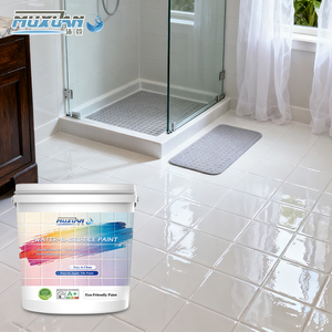 Water-Based Environment-Friendly White <strong>Ceramic</strong> Tile <strong>Paint</strong> for Indoor Use Toilet Bedroom Floors Roller Coating - Product Image 1
