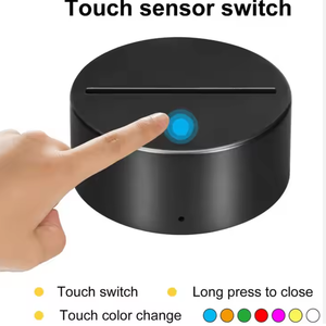 <strong>RGB</strong> LED <strong>Lamp</strong> Bases for 3D LED Night <strong>Light</strong> Battery Powered Remote <strong>Control</strong> USB - Product Image 2