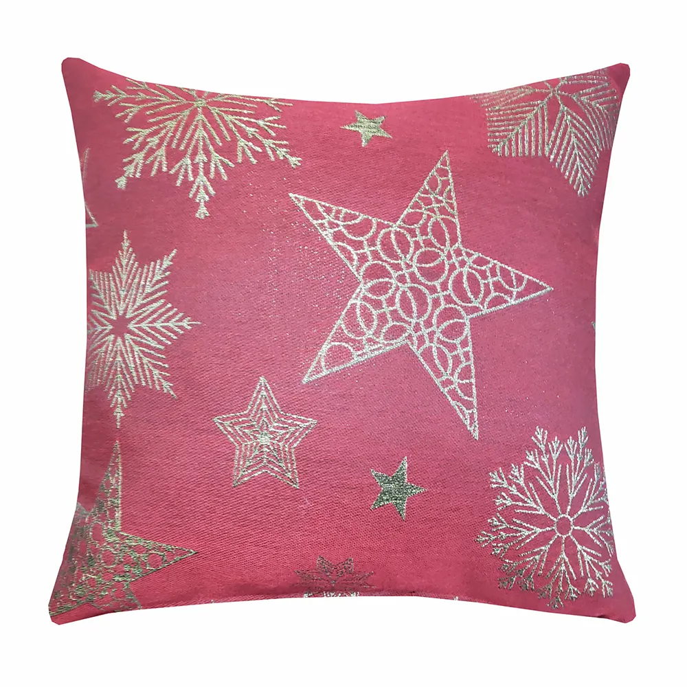 Jacquard Pillow cushion Beautiful Christmas cushion design made of polyester fabric woven square zipper cushion