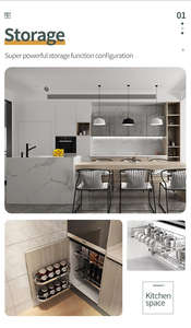 Foshan China Últimas Novo Luxo Glossy Cozinha Armário De Cozinha De Madeira na China - Product Image 6