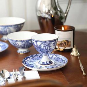 Exquisite Eco-Friendly Chinese Style Light Luxury Bone China 220ml <b>Tea</b> Cup Saucer <b>Set</b> Afternoon Coffee Cup Plate Gift Box - Product Image 3