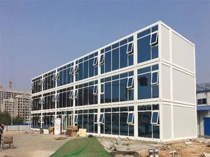Casa Container Prefabbricata <span class=keywords><strong>a</strong></span> Pannelli Piatti, Edificio Container Multipiano, Struttura Modulare in Acciaio con Pannelli Sandwich, Facile Installazione - Product Image 4