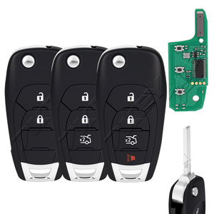 Control Remoto de Llave de Coche Flip para Chevrolet <span class=keywords><strong>Cruz</strong></span> 2015 Trax Sonic Spark 2021 <span class=keywords><strong>Onix</strong></span> RS, Repuesto, 433.92FSK, Chip 4A, 2/3/4 Botones - Product Image 1