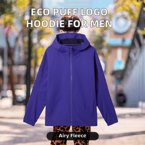 Sweat à capuche long unisexe en molleton recyclé écologique, 350 g/m², imprimé, avec logo en relief, épaules tombantes, personnalisable pour homme - Product Image 2