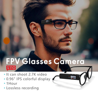 Lunettes Caméra Sport d'Action Intelligentes Mini 2.7K pour Vlogging WIFI FPV, Enregistrement Vidéo Caché, Voyage et Cyclisme