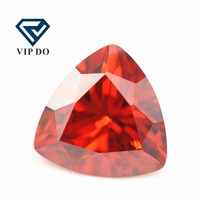 3*3-12*12Mm Oranye/Oranye Merah Triliun Potong Kubik Zirkonia Batu Permata Longgar Sintetis Brilian Dipotong Triliun Bentuk CZ Batu Zirkon