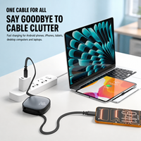 Câble USB-C rétractable 240W PD 3.1 pour charge rapide et synchronisation des données pour iPhone 15 16 17 MacBook Tablette Android