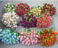 D35 Seiden-Kunstblumenstrauß 18 Blüten, 24 Blüten, 36 Blüten Künstliche Rosen-Blumenkombination Künstliche Rosenblumen