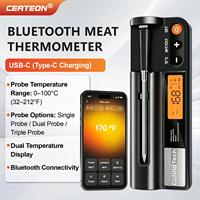 Wireless Meat Thermometer Digital Food Thermometer Instant Read 5.3 Dual Temp USB C Charging BBQ Grill