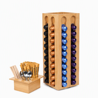 Support de rangement moderne pour dosettes Nespresso en bambou, forme cactus, type arbre, pour capsules de café – Offre Spéciale