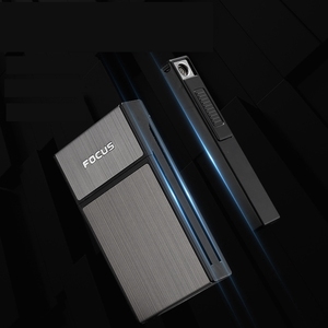 KY Portable 20 Bâtons Cigarettes Poche Rechargeable Briquet Électrique En Alliage De Zinc Cigarette Boîte Fumer - Product Image 4