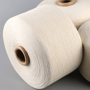Fil de polyester cardé biologique écologique en gros pour la fabrication de chaussettes, fil de polyester filé à l'anneau - Product Image 1