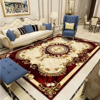 Tapis de sol personnalisé en gros, style européen de luxe, velours cristal, flanelle, carreaux de tapis, tapis