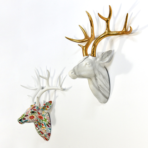Arte de Pared con Cabeza de Animal de Resina, Reno Decorativo para el Hogar en Venta - Product Image 5