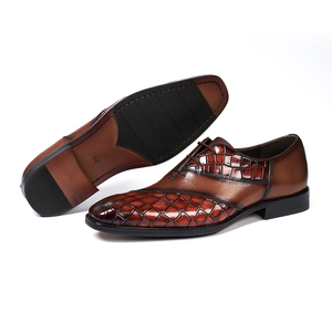 All'ingrosso abito fatto a mano scarpe classiche da <span class=keywords><strong>uomo</strong></span> con lacci <span class=keywords><strong>eleganti</strong></span> moda scarpe da <span class=keywords><strong>uomo</strong></span> per festa nuziale in vera pelle di vacchetta - Product Image 2