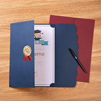 Vente en gros Logo personnalisé A4 Papier Fichier Certificat Titulaire Présentation Dossier pour Graduation Certificat Couverture