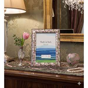 Beltrami Photo <b>Frame</b> <b>4x6</b> Silver Plated Tulip Design Made in Italy - Product Image 2