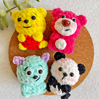 Porte-clés miniature en crochet fait main, adorable jouet en peluche tricoté, décoration pour voiture, sac, Pâques, mariage, baptême, cadeau