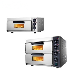 <span class=keywords><strong>Four</strong></span> à pizza électrique commercial en acier inoxydable, options simple et double étage pour la cuisson professionnelle en cuisine - Product Image 2