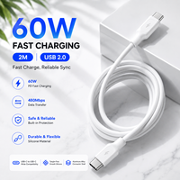 Câble USB-C vers USB-C Premium 60W 2,0m, Charge Rapide PD 3A, USB 2.0 Tressé pour Appareils Mobiles, Fournisseur OEM ODM