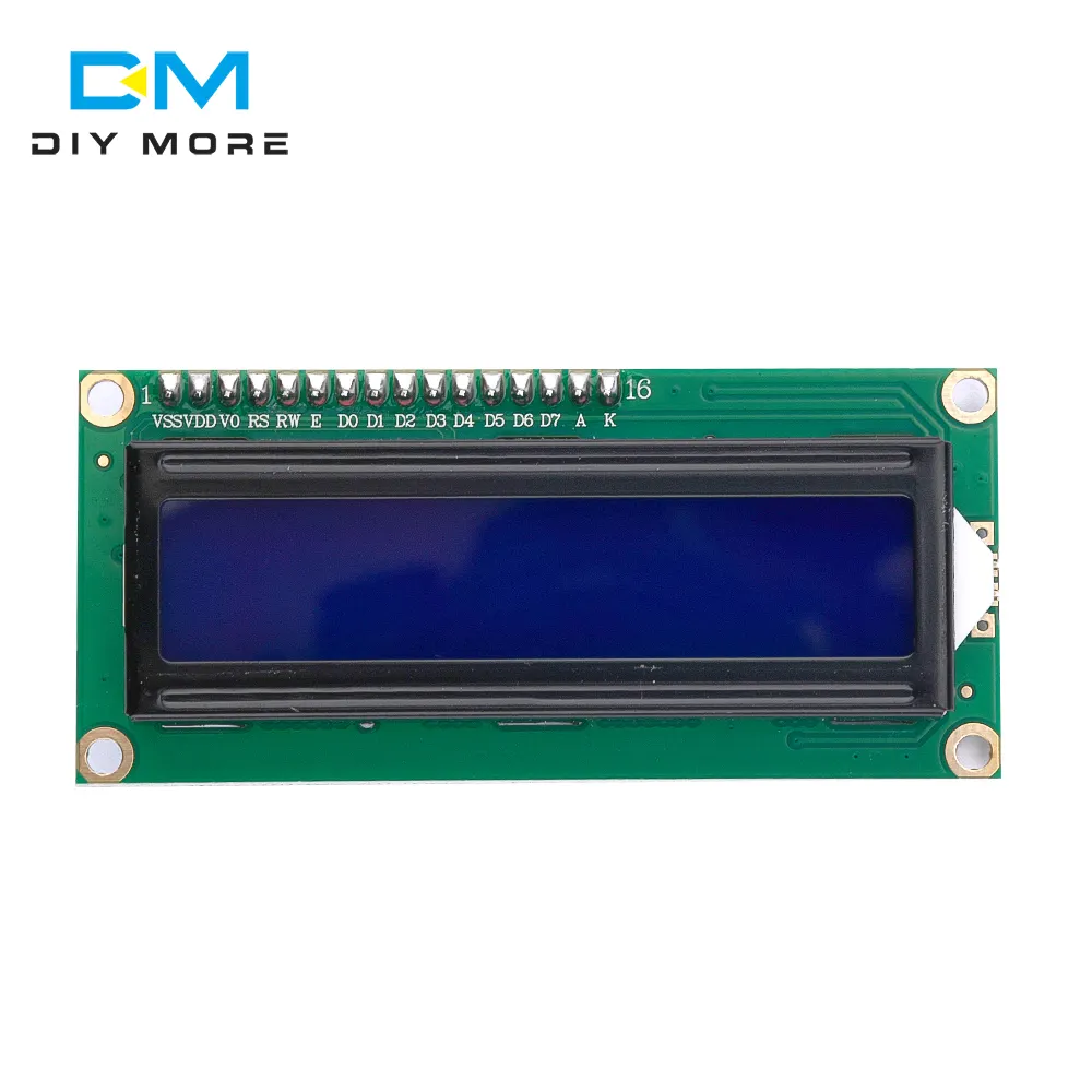 Blauw Display Iic/I2C/Twi/Spi Seriële Interface 1602 16X2 Karakter Lcd Backlight Module LCD-1602 5V