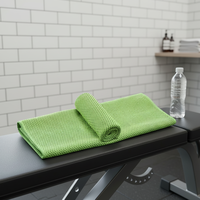 Serviette de sport rafraîchissante Landun ultra-douce à séchage rapide, effet glace instantanée, couleur unie, design tissé pour usage extérieur