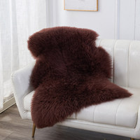 Tapis en fausse fourrure de luxe, tapis moelleux en peau de mouton pour salon, chambre à coucher, couverture de canapé