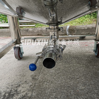 Réservoir de stockage mobile en acier inoxydable de 1000 L avec pompe et moteur pour le stockage d'eau liquide, utilisation facile