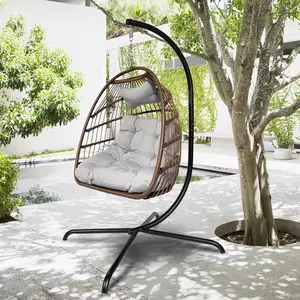 Dayanıklı yumurta sandalye katı retro rahat ofis boy ucuz açık asılı salıncak yüksek kalite yumurta sandalye