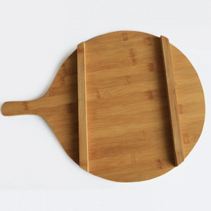 Bamboo <b>Round</b> <b>Serving</b> <b>Tray</b> 34.5 Cm Diameter For Restaurant Use Solid Wood Pattern Design - Product Image 3