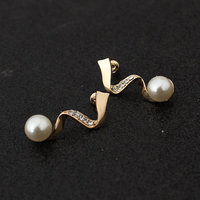 Ensemble de bijoux vintage RisingMoon, collier et boucles d'oreilles en perles et cristaux pour mariage, ensemble de bijoux de mariée