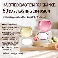 Diffuseur d'aromathérapie inversé pour voiture 350 ml, parfum floral, désodorisant décoratif pour chambre et toilettes